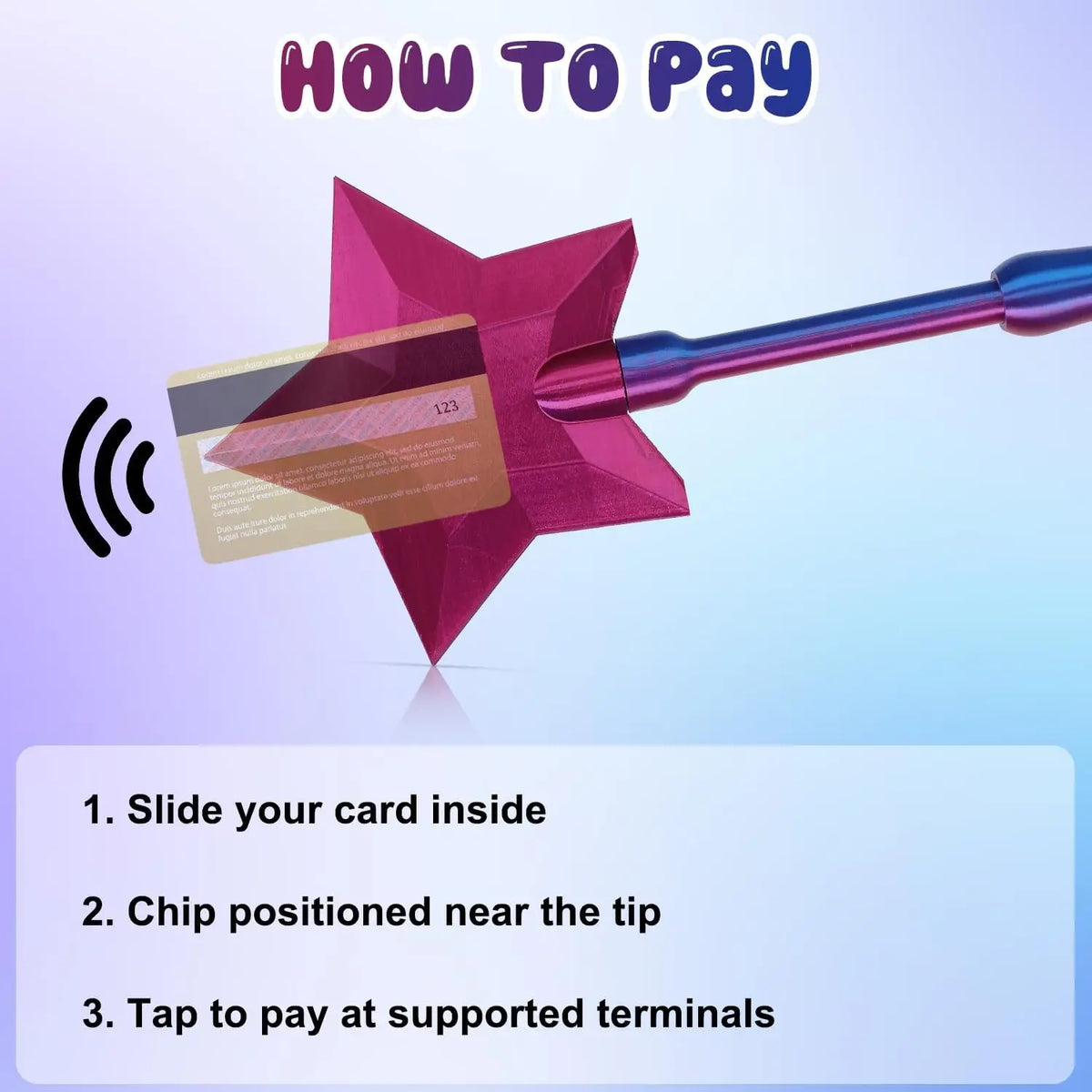 3D Printed Tap-to-Pay Magic Wand Card Holder
